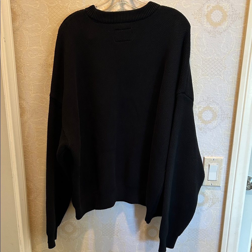 PacSun Men’s Black and White Crewneck Sweater Griffith Park in Size Large - Picture 2 of 5